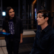 Carlos Valdes and Grant Gustin in The Flash